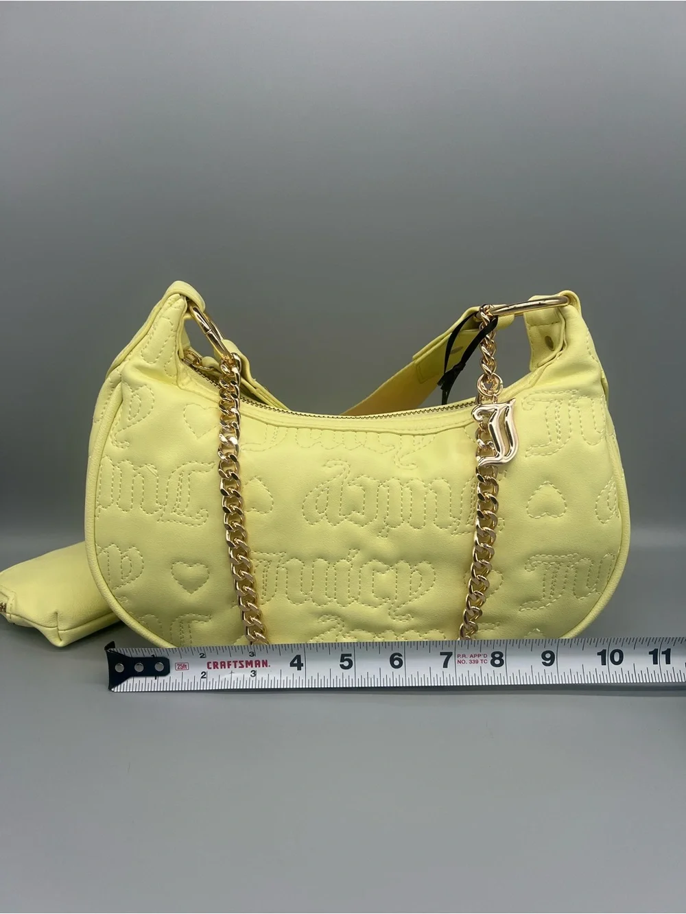 Juicy couture juicy puff halfmoon crossbody purse
